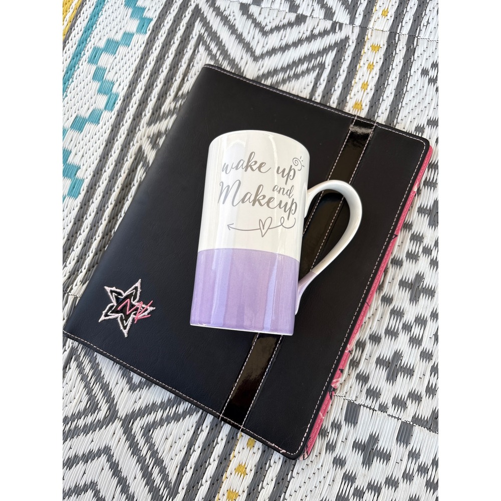 Mary Kay Seminar 2018 Wake Up and Makeup Mug and Black Portfolio Set